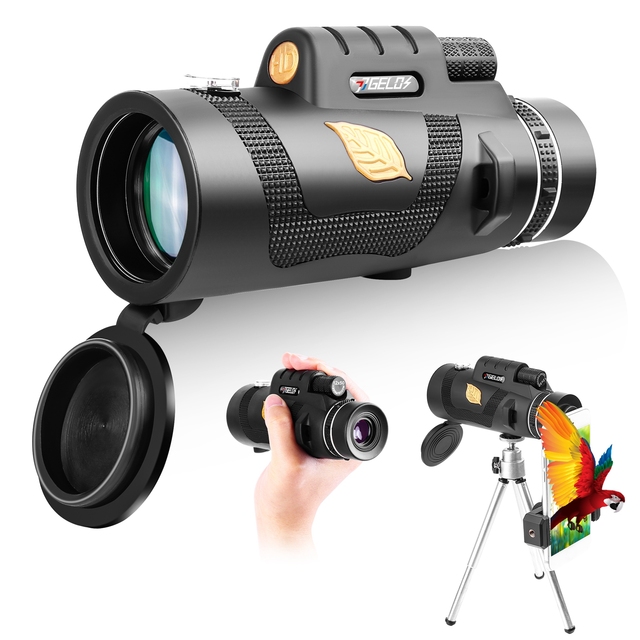 12x50 Zoom HD Binoculars FMC BAK4 Prism Monocular for Outdoor Activities Low Light Night Vision for Bird Watching and Camping