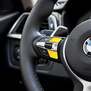 黄色M1M2模式开关方向盘按钮，用于BMW M3 M4 M5 M6 X5M X6M汽车装饰内饰附件