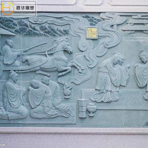 Jiahua Sculpture <b>Stone</b> Relief White Marble Chinese Style Courtyard Wall Art Deep Carving <b>Landscape</b> Decor - Product Image 2