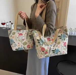 Women's One Shoulder <b>Large</b> Capacity Handbag Fashion Versatile Canvas Women's One Shoulder Handbag Student Shopping <b>Bag</b> - Product Image 4