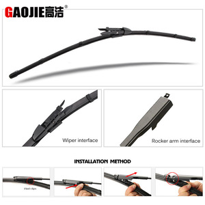 Limpiaparabrisas sin marco para Bmw Serie 5 E60 E61 2004 2010, goma sintética frontal, ángulo de raspado de 180 grados - Product Image 5