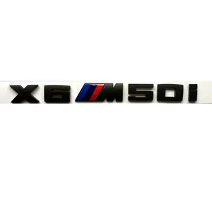 ABS material M logo Body side logo Retrofit logo Vehicle sticker Retrofit M rear boot sticker for BMW M X3 X4 X5 X6 50 D I