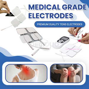 Électrodes carrées filaires 5x5cm (50*50mm) avec connecteur 2.0mm, en gel conducteur non tissé, patchs de remplacement pour <span class=keywords><strong>électrothérapie</strong></span> - Product Image 3