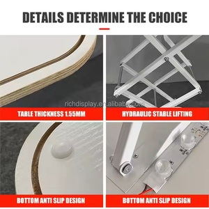 Meja Resepsionis Aluminium Kustom Berkualitas Tinggi, Meja Promosi PVC Portabel, Meja Pameran, Display Iklan Ruiqi Mudah - Product Image 4