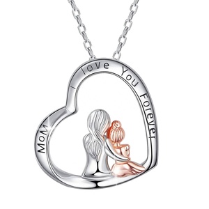 Collier pendentif cœur pour femme SPJ en argent sterling 925 plaqué rhodium avec zircone cubique 5A colorée, bijoux de fiançailles - Product Image 1