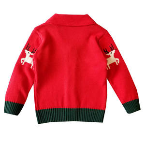 BW08 mode <span class=keywords><strong>petit</strong></span> garçon Cardigan manteau mignon cerf col en v <span class=keywords><strong>pull</strong></span> manteau vêtements <span class=keywords><strong>de</strong></span> noël pour enfants noël tricoté Cardigan - Product Image 5