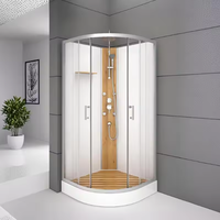 Ensemble de salle de bain complet avec cabine de douche coulissante carrée intégrée de haute qualité, avec cadre en verre trempé, pour usage hôtelier, prix d'usine
