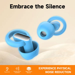 Op maat gemaakte logo slimme rubberen oordopjes met geluidsreductie, herbruikbaar, hypoallergeen voor buitengebruik, slapen, reizen, werk, hotel, cadeauverpakking - Product Image 2