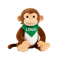 Jouet en peluche doux personnalisé avec logo, renard, singe, pingouin, ours avec bandana, cadeau promotionnel idéal pour les événements