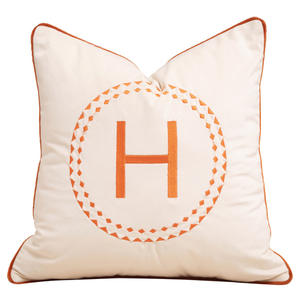 Cuscino per divano moderno di lusso arancione Villa Hotel soggiorno ricamato copricuscino <span class=keywords><strong>con</strong></span> lettera da ufficio <span class=keywords><strong>federe</strong></span> per auto - Product Image 4