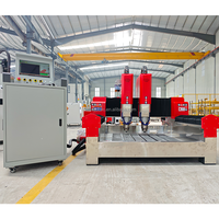 Machine de gravure sur pierre facile à utiliser JK-1010, machine de fraisage CNC à double tête pour granit et marbre à Jinan