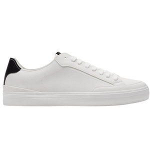Mychonly Nouvelles baskets blanches pour hommes, minimalistes, à semelle plate en caoutchouc blanc, tige en microfibre, chaussures de <span class=keywords><strong>skateboard</strong></span> - Product Image 1