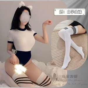 ชุดชั้นในเซ็กซี่สำหรับผู้หญิง-ไซส์ XL บอดี้สูท แต่งลูกไม้ปักลาย ผ้าเนื้อบาง ระบายอากาศได้ดี แบบถัก ครึ่งกระโปรง - Product Image 3