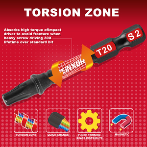 Puntas de destornillador Mata <span class=keywords><strong>Obeng</strong></span> de doble extremo Torx de 50 mm para destornilladores potencia de impacto - Product Image 4