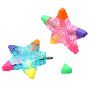 BECOL - Juego de Marcadores Fluorescentes Creativos en Forma de Estrella 5 en 1, Mini Marcadores de Alta Visibilidad para Niños - Product Image 1