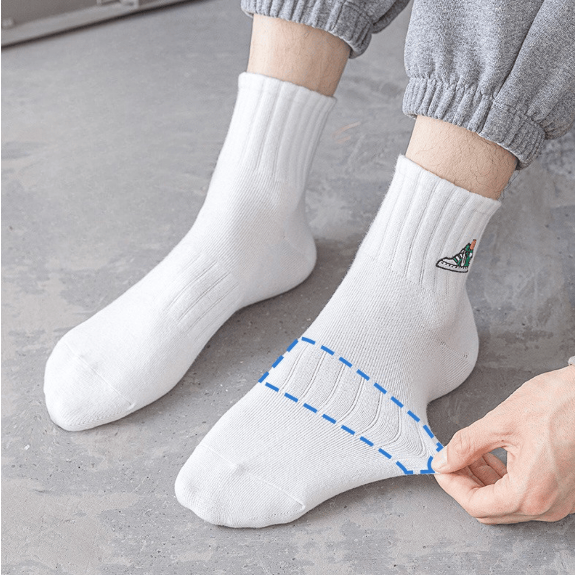 OEM Custom Embroidered LOGO Socks Professional Comfortable Breathable Boat Socks