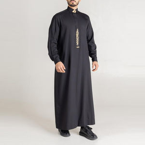 Jubbah Thobe Islámico para Hombre, Moderno, Casual, de Secado Rápido, Nuevo Diseño 2025, Transpirable, Ligero, de Poliéster - Product Image 6