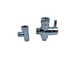 European 3 Point Toilet Diverter Valve G3/8 Union Tee Adjustable Wall Mounted Copper Filling Valve - Product Image 2