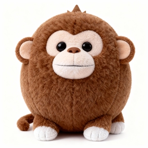 Jouets en peluche ronds personnalisés pour chats, singes, lapins - Jouets en peluche d'animaux dodus personnalisés - Product Image 5