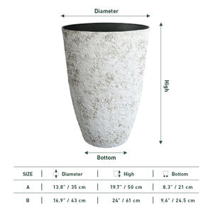 Kailai <span class=keywords><strong>piedra</strong></span> resina al aire libre roca volcánica macetas de plástico reciclado - Product Image 6