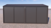 Garages en acier pliables mobiles de 20 pieds 40 pieds avec porte roulante manuelle et automatique Installation rapide Hangars de stockage et maisons de conteneurs