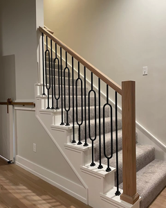 Moderno popolare 44 pollici forma ovale balaustra mandrino ferro <span class=keywords><strong>balcone</strong></span> ringhiera scala <span class=keywords><strong>corrimano</strong></span> per la Villa - Product Image 5