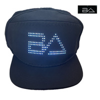 Casquette de baseball en coton avec écran LED, contrôle via application multilingue, Bluetooth, pour Thanksgiving, fête de remise de diplôme, taille réglable, texte personnalisable