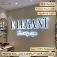 Enseigne extérieure en métal et acrylique, enseigne 3D personnalisée avec logo, signalétique murale, enseigne rétroéclairée par LED pour magasin, entreprise, enseigne extérieure