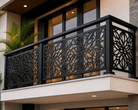 Reilbu – Balustrades et mains courantes modernes en acier inoxydable et aluminium découpées au laser, haut de gamme, pour escaliers et écrans d'intimité, à monter soi-même