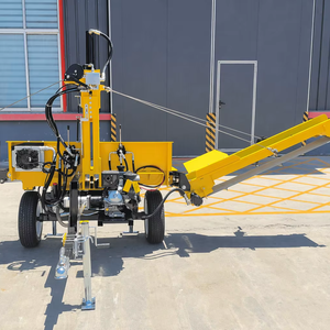 <span class=keywords><strong>Fendeuse</strong></span> de bois verticale commerciale 20 tonnes 500 mm avec moteur Kohler 14 CV, pédale de commande, convoyeur pivotant, élévateur de bûches et refroidisseur d'huile - Product Image 1