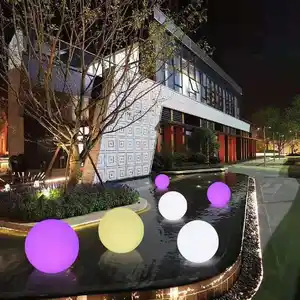 Led Waterproof Illuminated Swimming Pool Ball BSCI Changing Solor Light Large Outdoor Lighted Christmas Balls