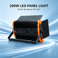 Panneau LED bicolore 200W, 1200 LED, CRI élevé Ra96, 3200-5600K, plusieurs modes de gradation, alliage d'aluminium, studio portable