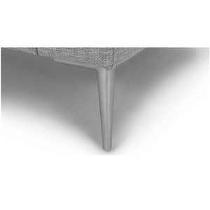 Moderna Singolo Lounge Chair Grigio Poltrona Divano In <span class=keywords><strong>Tessuto</strong></span> Sedia con gambe In Metallo - Product Image 6