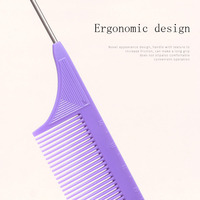 Salon professionnel coiffure peigne Kit bord brosse 3 rangées poils de sanglier cheveux cire peigne Rat queue peigne ensemble