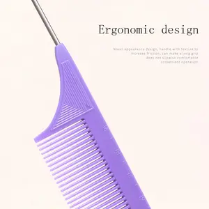 Professional Salon Hair Styling Comb Kit Edge Brush 3 Row Boar Bristle Hair Wax Comb Rat Tail Comb Set