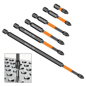 Impact Drill Bit Set S2 Ph2 25 65 70 90 150mm Magnetic Black Oxide For Screwdriver Use - Product Image 1