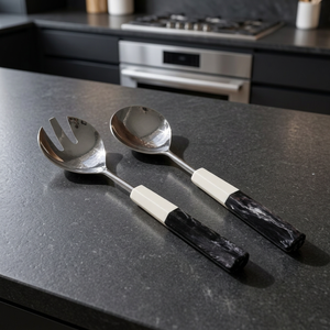 Juego de Cubiertos Decorativos de Madera para Ensaladas, Cuchara y Tenedor de Madera Natural para Tazones de Ensalada, para el Hogar, Comedor, Cocina y Entretenimiento al Aire Libre - Product Image 2