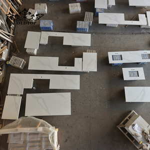 Piedra Artificial de Cuarzo Calacatta Leon Goldtop 5052, Blanca Pulida, de Alta Calidad, Moderna, Resistente al Fuego, Duradera, Personalizable para Hoteles - Product Image 6