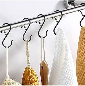 Ganchos colgantes de metal S Hebilla DE SEGURIDAD Ganchos de bloqueo en forma de S <span class=keywords><strong>para</strong></span> dormitorio Cocina <span class=keywords><strong>Plantas</strong></span> Macetas Toallas - Product Image 1