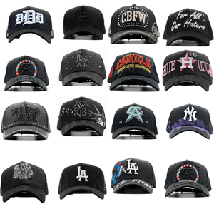 Faible MOQ, expédition rapide, casquettes 5 panneaux, casquettes Barbas originales, daim chromé, 31 casquettes, fabricant avec logo personnalisé - Product Image 3