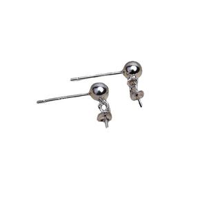 Boucles d'oreilles multi-perles en argent S925 pour femme, 3 perles, longue pampille, accessoires de bricolage, composants de bijoux semi-finis tendance 5-6 - Product Image 5