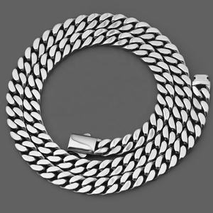 Collier chaîne cubaine pour homme, bijoux hip-hop, chaîne à maillons cubains en acier inoxydable - Product Image 4