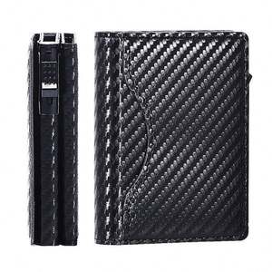 रफीड ऑटो इलास्टिक वॉलेट मैग कार्ड चमड़े के विशाल बैंक प्यारे धातु ब्रैसलेट कार्स का मामला है - Product Image 5