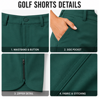 Shorts de golf personnalisés pour femmes, coupe performance, à bouton unique, séchage rapide, pour golfeuses, entraînement quotidien