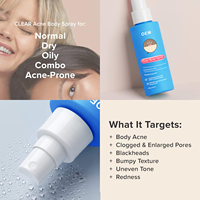 Acide salicylique OEM spray pour acné et exfoliant pour le dos spray transparent pour la réparation de l'acné spray pour le traitement de l'acné du dos