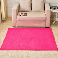 Alfombra Peluda de Color Sólido, Lavable a Máquina, para Dormitorio y Habitación Infantil