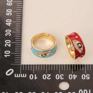 Anillo de plata de primera ley con forma de ojo de pavo para mujer, sortija, plata esterlina, esmalte, oro, aleación de cobre, estilo Punk, joya fina - Product Image 2