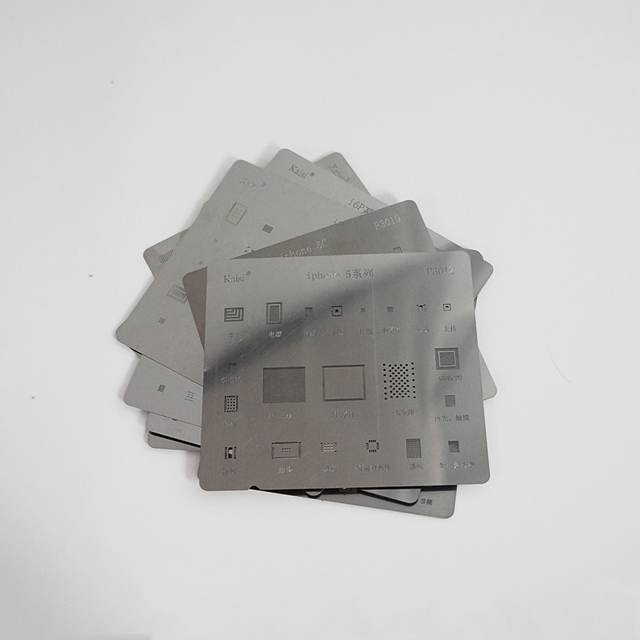 14Pcs/lot BGA Stencil Direct Heating Reballing Stencil Tin for iPhone 4 4s 5 5s 5c 6 6Plus 6S 6SPlus SE IPhone7 7Plus 8 8 Plus