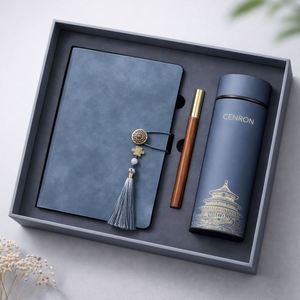 Custom Logo Promotional Business Gift <b>Set</b> UV Printed PU Leather <b>Notebook</b> Pen Thermal Tumbler & Umbrella for Graduation Christmas - Product Image 2