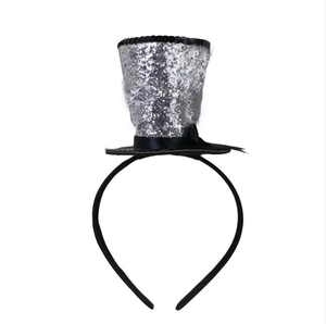 Sombrero tocado Vintage para niños, purpurina exquisita para fiesta de té, disfraz para niños, sombrero de aro de pelo colorido, tocado para <span class=keywords><strong>Halloween</strong></span> - Product Image 5